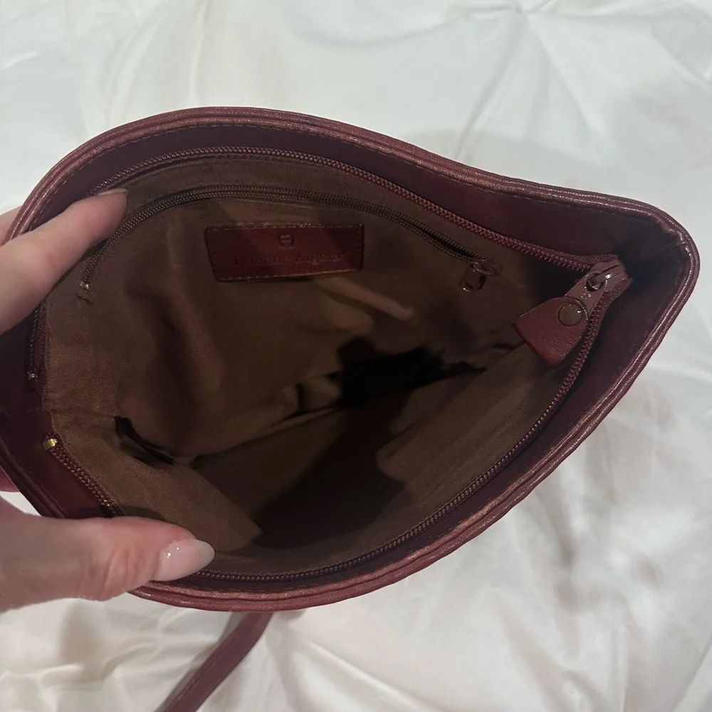 Etienne Aigner Luxury Brown Woven Leather Vintage Bag (Orig Release Era)$295 - Picture 3 of 5